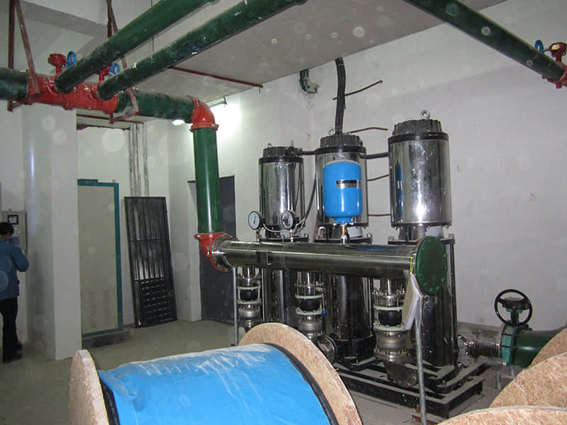 长沙岳麓区馨香雅苑地下生活水泵低频噪音治理工程现场照片